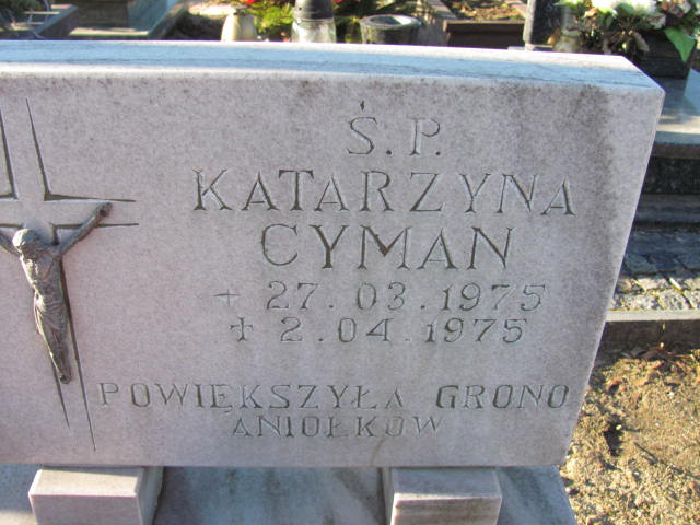 Katarzyna Cyman 1975 Pomieczyno - Grobonet - Wyszukiwarka osób pochowanych