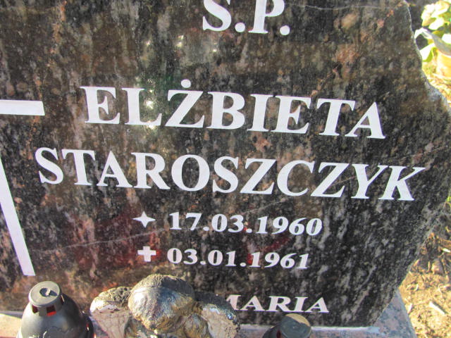 Elżbieta Staroszczyk 1960 Pomieczyno - Grobonet - Wyszukiwarka osób pochowanych