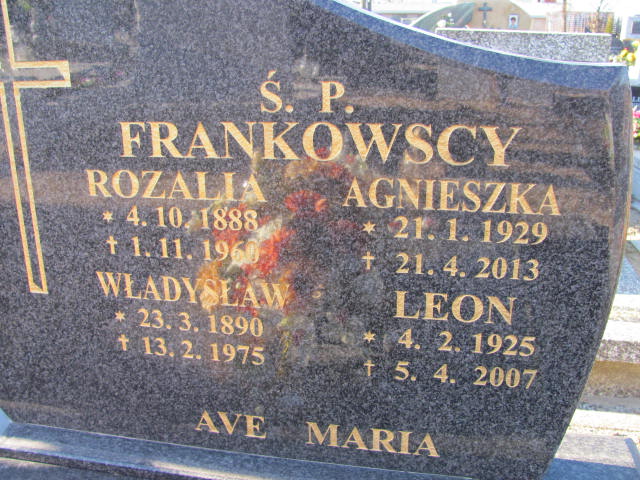 Leon Frankowski 1925 Pomieczyno - Grobonet - Wyszukiwarka osób pochowanych